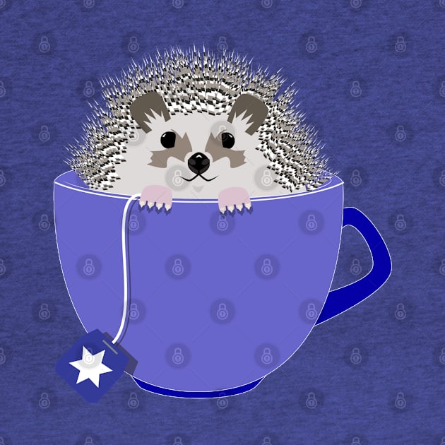 Chanukah Tea Cup Hedgehog by Theokotos